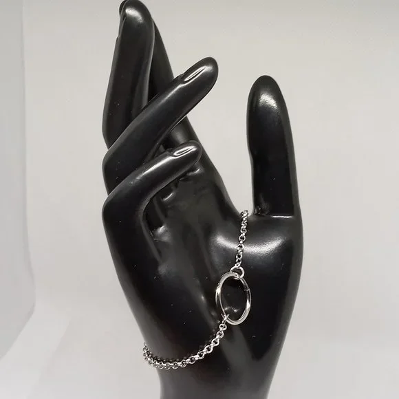 Stainless Steel Bracelet with Open Ring Pendant Jewelry #5 - Picture 4 of 8